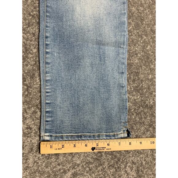 NYDJ Sheri Slim Pants Women Size 16 Blue Pockets Button Snap Fly Stretch - Picture 13 of 14